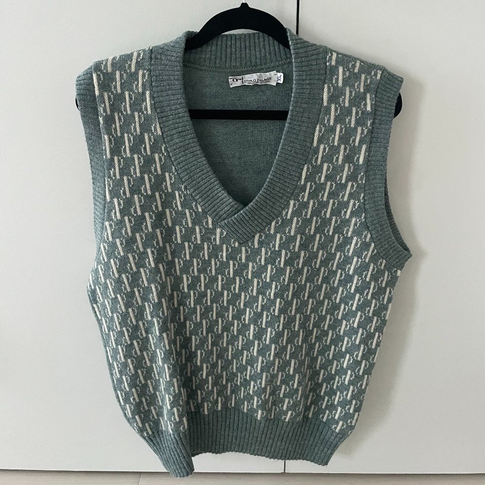 Vintage Carlo Palazzi Italian Made Sweater Vest Unisex XL